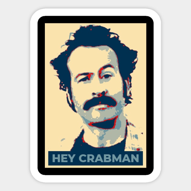 Hey Crabman Sticker by NeverBob